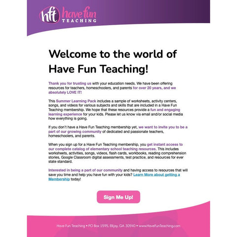 Welcome to Have Fun Teaching Worksheet