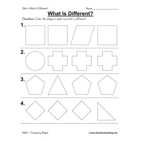 What Is Different Worksheet