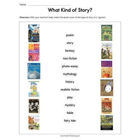 What Kind of Story Worksheet