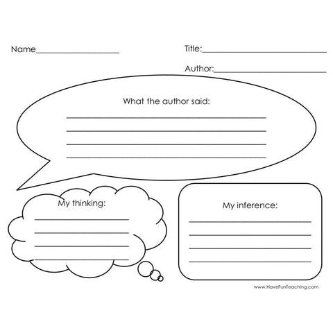 What the Author Said Graphic Organizer