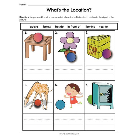 Whats the Location Worksheet