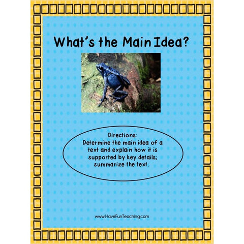 Whats the Main Idea Activitys Game