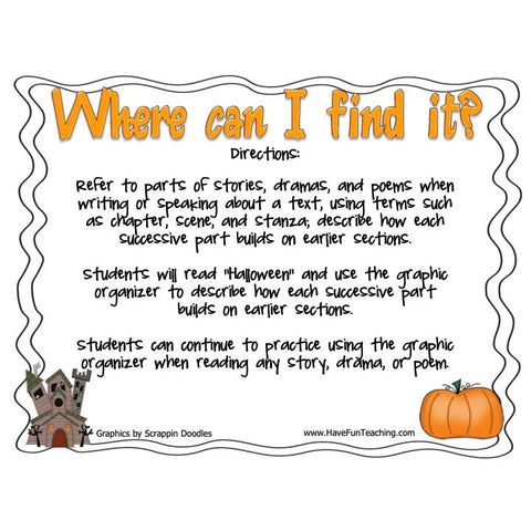 Where Can I Find It Halloween Poetry Game