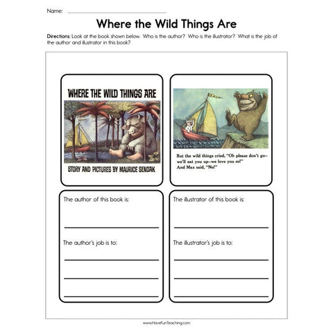Where the Wild Things Are Worksheet