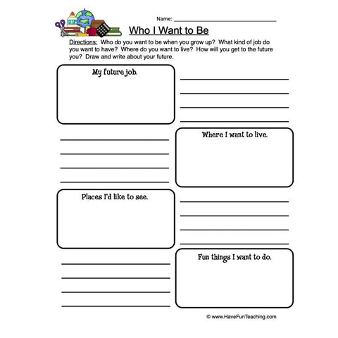 Who I Want to Be Worksheet