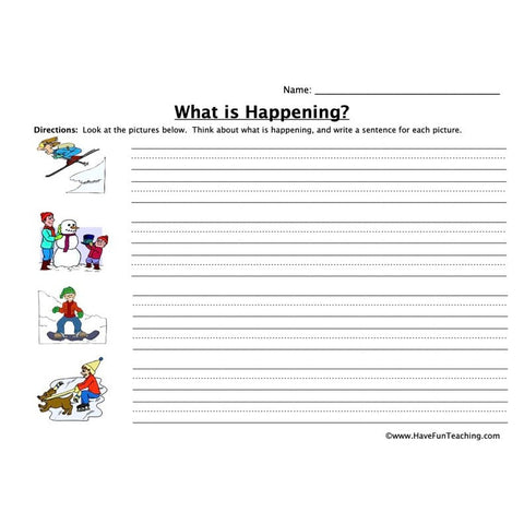 Winter Sentence Worksheet