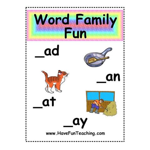 Word Family Ad AN at Ay Worksheet 2