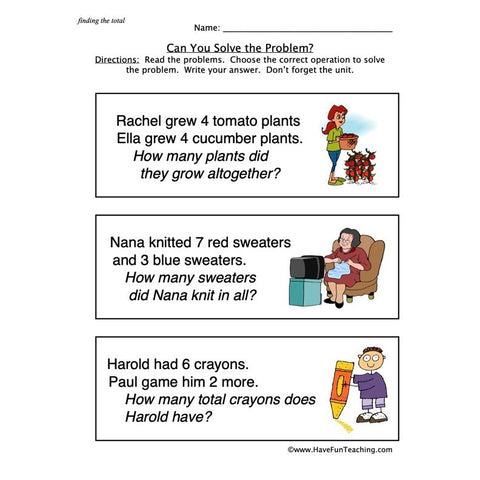 Word Problem Worksheet 4