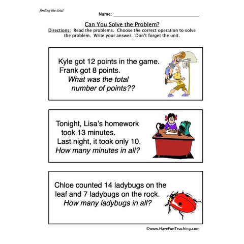 Word Problem Worksheet 5