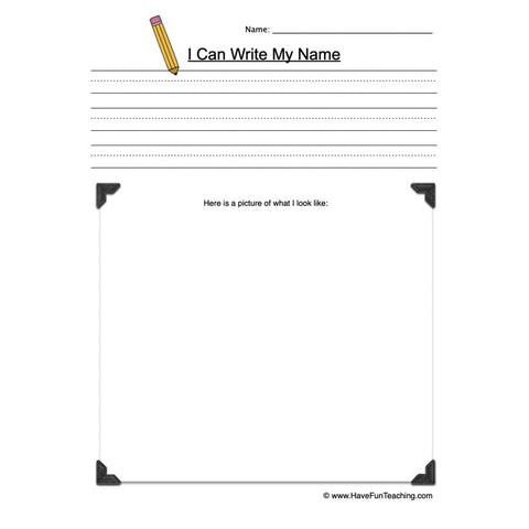 Write Your Name Worksheet