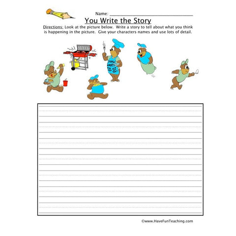 You Write the Story Bear Picnic Worksheet